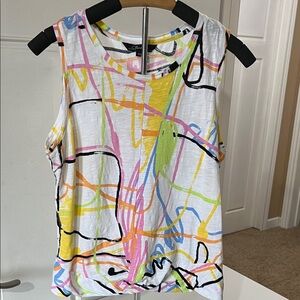 CHARLIE B Colorful Abstract Tank Top